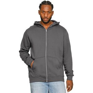 Casual Classics Mens Core Ringspun Cotton Full Zip Hoodie / Charcoal